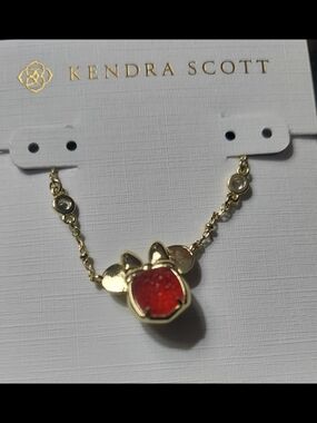 Disney x Kendra Scott Gold Minnie Mouse Short Pendant Necklace
